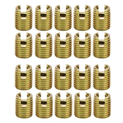 Afbeelding van Schroefdraadinzetstukken, Akozon 20 stuks 302 Koolstofstaal Zelftappende schroefdraad Inzet Schroef Reparatieset (interne M5* 0,8 Extern M8 * 1,0: 10 mm)