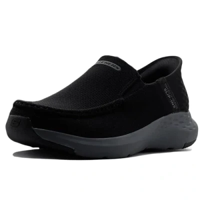 Afbeelding van Skechers Heren Parson RALVEN Slip On, Zwart Mesh, 7 UK, gaas, 41 EU