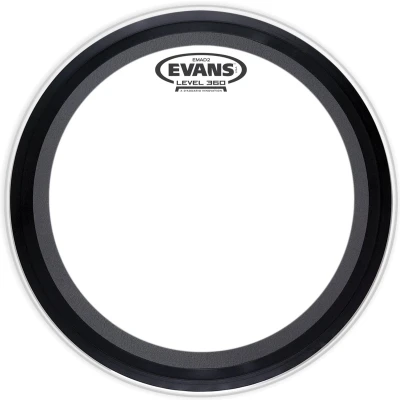 Afbeelding van Evans EMAD2 Clear, 24&quot;, BD24EMAD2, bas Drum Batter Bass drumvel