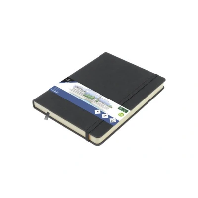 Afbeelding van Schetsboek Kangaro A5 cold grey PU HC 80 vel 140gr roomwit met elastie