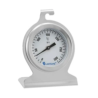 Afbeelding van Lantelme Roestvrijstalen oventhermometer Analoge weergave Max. 300 graden Voor ophangen of neerzetten in de oven 5843