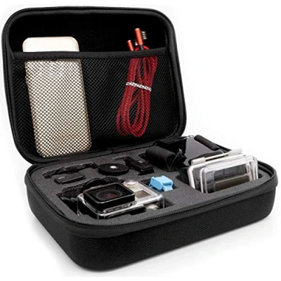 Afbeelding van MyGadget draagtas [maat M] Transportbeschermhoes voor actiecamera&#039;s &amp; accessoires Draagbaar hoesje bijv. GoPro Hero Black 7/8 6 5 4 3+ 3 / Xiaomi Yi 4K