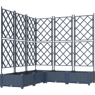 Afbeelding van vidaXL Tuinplanten Grijs Kunststof 120 x 125.5 cm