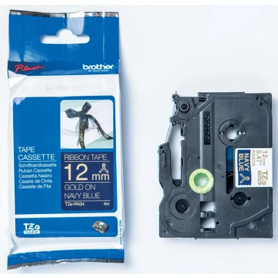 Afbeelding van Brother TZe RN34 Goud op navyblauw labelprinter tape