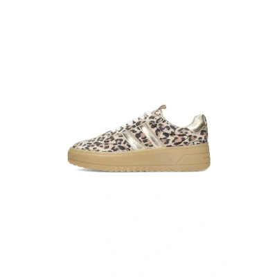 Afbeelding van PS Poelman Sneakers laag, Dames, Maat: 36, Brown with animalprint Leer