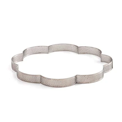 Afbeelding van Decora 0064082 vorm met microperforatie, bloem, 24 x 3,5 cm, roestvrij staal