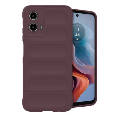 Afbeelding van Motorola Moto G34 Hoesje Siliconen en TPU (zacht) iMoshion Softcase/Backcover Aubergine Telefoonhoesje