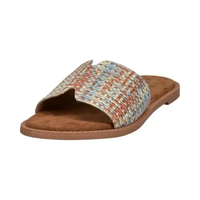 Afbeelding van bugatti Muiltjes, Dames, Maat: 40, Light blue/multicolour Textiel