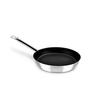 Afbeelding van MONIX Chef Non Stick 18 cm roestvrijstalen koekenpan 18/10 met antiaanbaklaag, geschikt voor alle soorten fornuizen, inclusief inductie