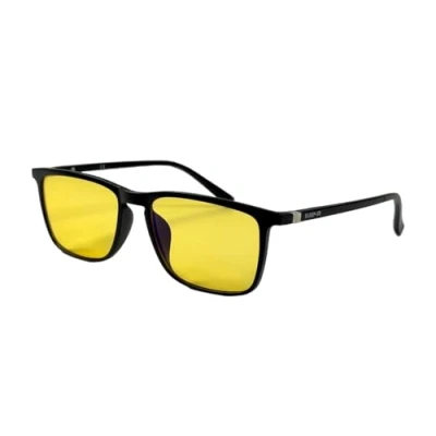Afbeelding van UVtech SLEEP 3R 100% blauwlichtfilter en groen lichtfilter, rode bril, computerbril, pc gaming, bluelight filter, UV blauw licht, blokkerende glazen, anti dames heren, geel, Eén Maat
