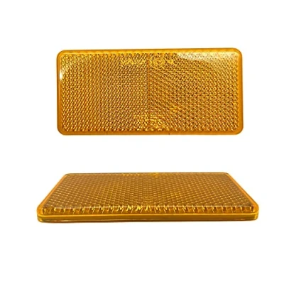 Afbeelding van DOJA Barcelona Hangerreflector rechthoekig zelfklevende reflectoren Pack van 10 geel hanger verlichting, reflectorstickers, autoreflectoren, motorfiets reflectorband, kattenogen