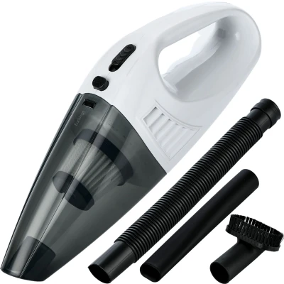 Afbeelding van Earkings Kruimeldief Stofzuiger Snoerloos met 3 Opzetstukken Handstofzuiger voor Vast en Vloeibaar Auto incl. 2 HEPA Filters Wit