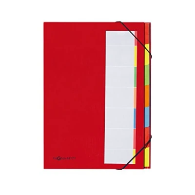 Afbeelding van Pagna 44171 01 Descorganizer 7 delig Color omslag, hoekspanrubber, rekbare rug gekleurde grepen, rood
