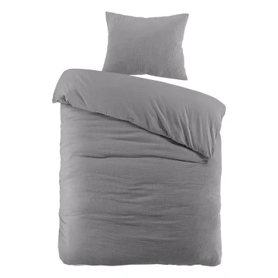 Afbeelding van Dekbedovertrek Papillon Rome Grijs Mousseline 140 x 200 / 220 cm 1 Persoons