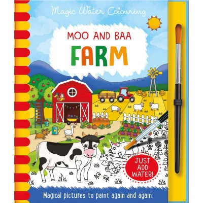 Afbeelding van Moo and Baa Farm, Mess Free Activity Book (Magic Water Colouring)