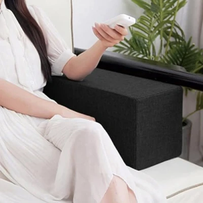 Afbeelding van Xpnit Sofa armleuning, steunkussen voor hoofd/lumbaal, vierkant, hoofdsteun, kussen, steunkussens, kussen arm/hoofd/lendenen (20 x 20 45 cm, zwart)
