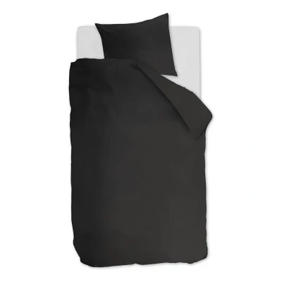 Afbeelding van Dekbedovertrek Ambiante Cotton Uni Anthracite Katoen 140 x 200 / 220 cm 1 Persoons