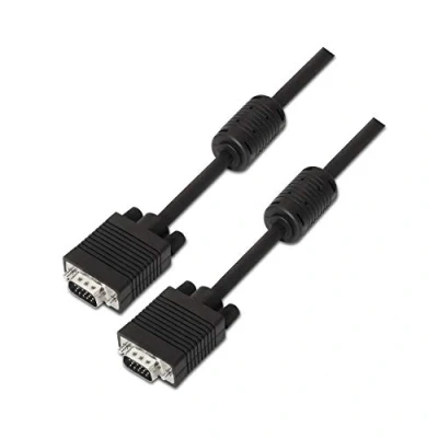Afbeelding van AISENS A113 0072 SVGA kabel met ferriet, HDB15/stekker, 3 m, voor monitor/tv/projector, zwart