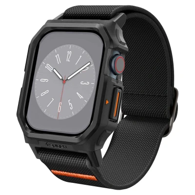 Afbeelding van Spigen Lite Fit Pro Case met Bandje Compatibel Apple Watch 10 42mm (2024) Mat Zwart