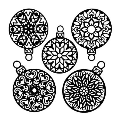 Afbeelding van Stanssjablonen, kerstballen 1, 5 stuks
