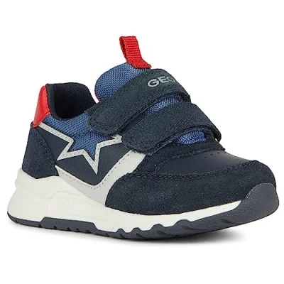 Afbeelding van Geox B Pyrip Babyschoenen voor kinderen, Maat: 20, Navy red Leer/ synthetisch