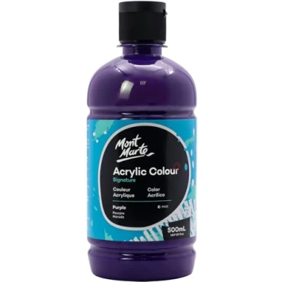 Afbeelding van Mont Marte Studio Acryl Kleurverf in Fles 500 ml, Paars