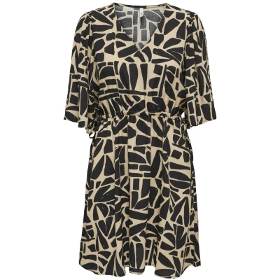 Afbeelding van ONLY Jurk Davina Zwart dessin XS