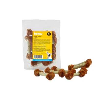 Afbeelding van Boomy Hondensnacks Hondensnoepjes Chicken &amp; Rice Bones 3 x 100g