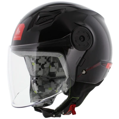 Afbeelding van MT kinder jet helm solid glans zwart YS