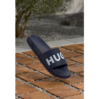 Afbeelding van HUGO Match_it_slid_rblg_n Badslippers, Heren, Maat: 37, Dark blue five Kunststof