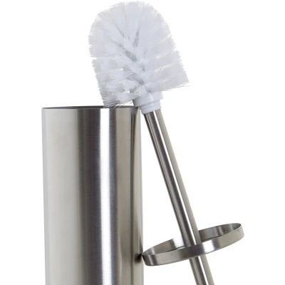 Afbeelding van Itmes Toiletborstel met houder RVS 39 cm