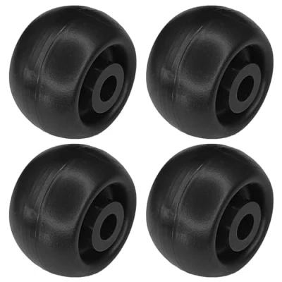 Afbeelding van cyclingcolors 4 x kunststof wielen, 40 mm, zwart, geleiderail, meubel, bed, schuifdeur, lade, kast