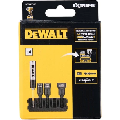 Afbeelding van DeWalt Accessoires Houder + IMPACT magnetische zeskantdoppen (reinigbaar) 5 stuks 8 mm, 10 13 mm Flextorq schroefgeleider DT70827 QZ