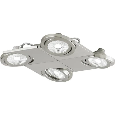 Afbeelding van EGLOÂ designÂ BreaÂ Â SpotÂ 4Â LichtsÂ Nikkel MatÂ Wit,Â Helder