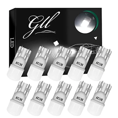 Afbeelding van GLL 10pcs T10 LED Lampen 501 W5W met 2835 3SMD 80 Lumen 6500K Wit