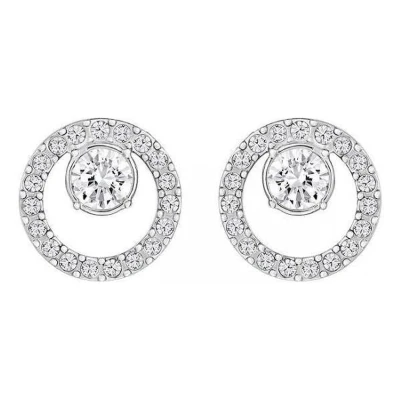 Afbeelding van Swarovski Creativity oorstekers 5201707 Sieraden horloge Zilverkleur