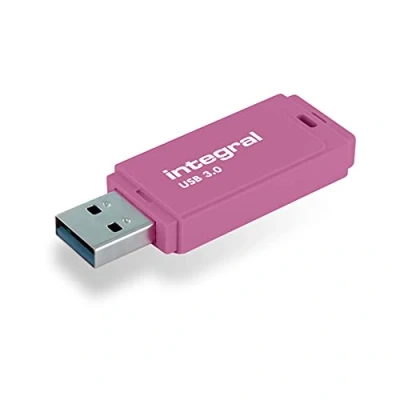 Afbeelding van Integral 128 GB Neon blauw USB Stick SuperSpeed Fast Memory 3.0 Flash Drive Pink