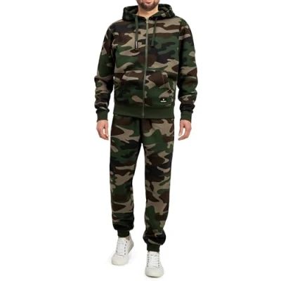 Afbeelding van Höhenhorn Cozalp Joggingpak voor heren, trainingspak, huispak, camouflage, groen, M