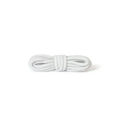 Afbeelding van Kaps Ronde Dikke Veters, 5 6 mm diameter, duurzame 100% katoenen veters voor casual schoenen, gemaakt in Europa, 1 paar, vele kleuren en lengtes (200 cm 78 inch 10 tot 14 oogparen / 01 Wit)