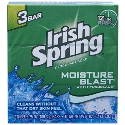 Afbeelding van Irish Spring Moisture Explosion deodorant Soap vochtinbrengende zeep 3 x 120 ml