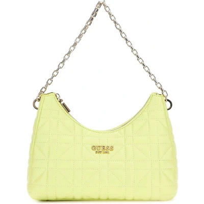 Afbeelding van GUESS Schoudertas Assia Top Zip Shoulder Bag Chartreuse Geel