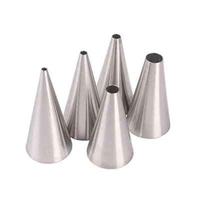 Afbeelding van DUORUI 5Pcs Icing Piping Nozzle Tips Cream Cake Decorating Cupcake Fondant Macaron Rvs Ronde Opening Vorm