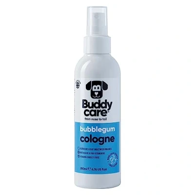Afbeelding van Buddycare Hond Cologne Bubblegum zoete en speelse geurende honden verfrist tussen de hondenwasbeurten (200 ml, 1 stuk)