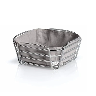 Afbeelding van Blomus Broodmand Delara Vierkant Medium Taupe Grijs 21x21x9cm