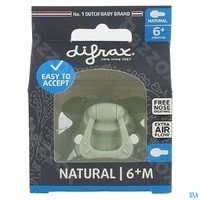 Afbeelding van Difrax Fopspeen Natural Groen 6+ Mnd.