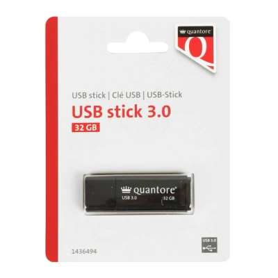 Afbeelding van Quantore USB stick 3.0 32GB Zwart