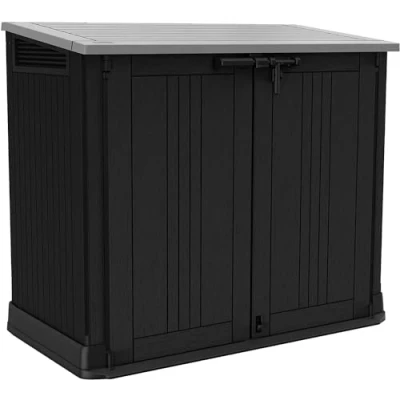 Afbeelding van Keter 249319 Store it Out Nova Outdoor Tuinopbergschuur, 32 x 71,5 113,5 cm, donkergrijs met lichtgrijs deksel