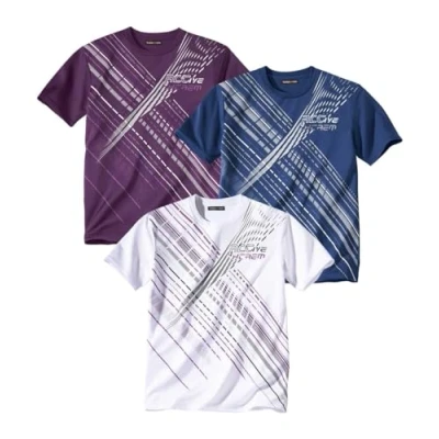Afbeelding van ATLAS FOR MEN T shirts voor heren, set van 3 stuks, ronde hals, korte mouwen, verkrijgbaar in grote maten M tot 5XL, 5XL