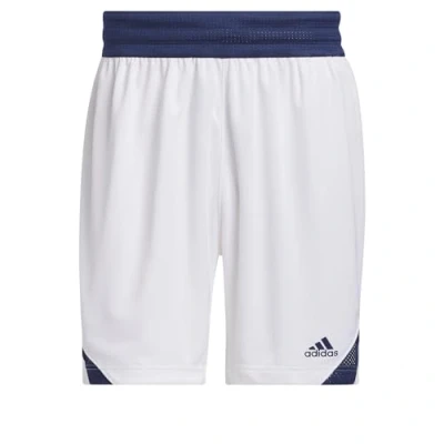 Afbeelding van adidas Heren Basketball Icon Squad Short Aeroready, White/Team Navy, S