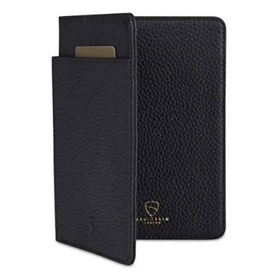 Afbeelding van Vaultskin KENSINGTON Leather Passport Wallet with RFID Protection (Matt Black)